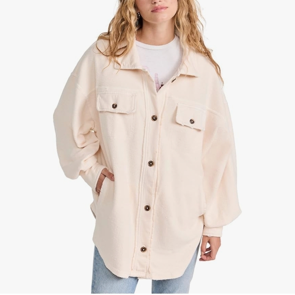 Free People Cream Utility Jacket - Picture 1 of 6